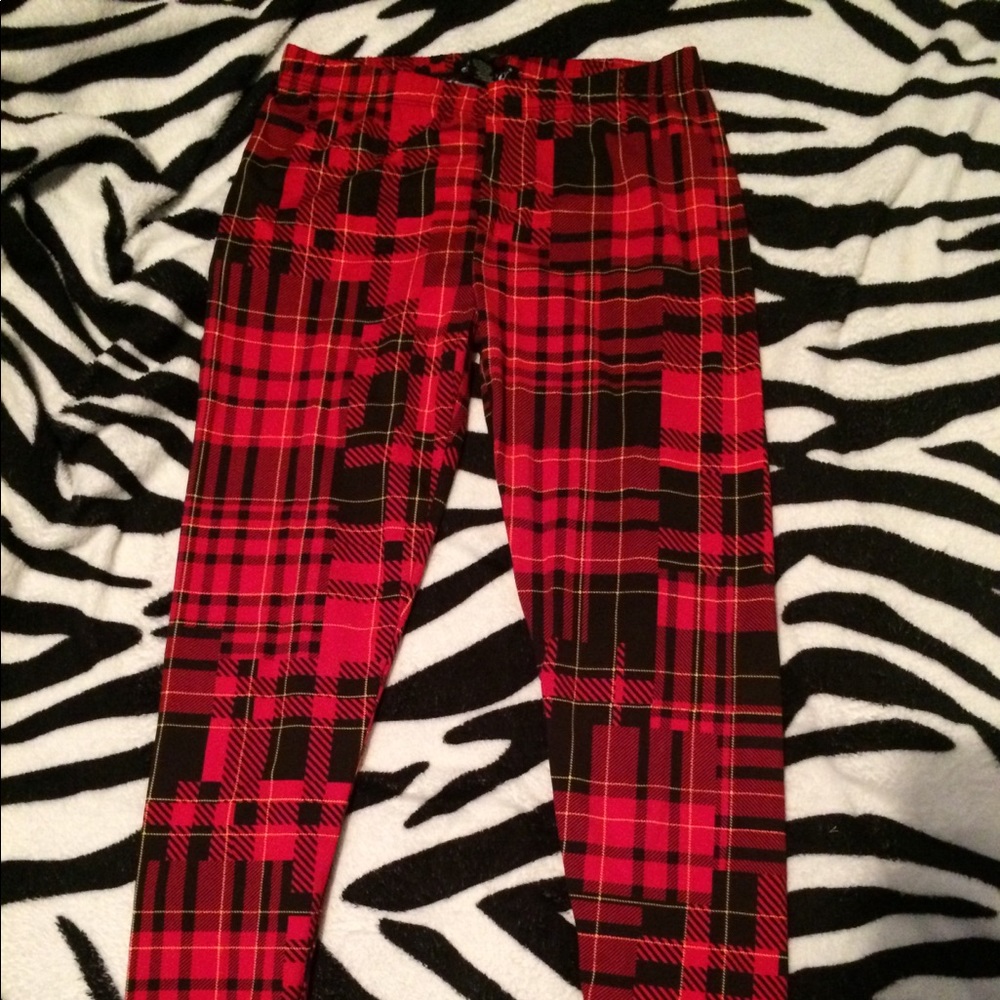 Plaid leggings